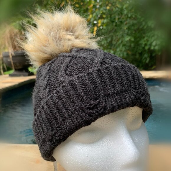 J. Crew Beannie Cap with Faux Fur Pom Pom - Picture 5 of 12